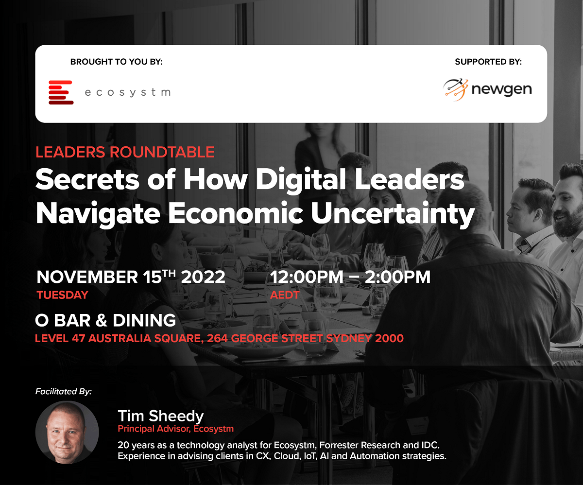 Ecosystm Leaders Roundtable_Newgen_Secrets of How Digital Leaders Navigate Economic Uncertainty