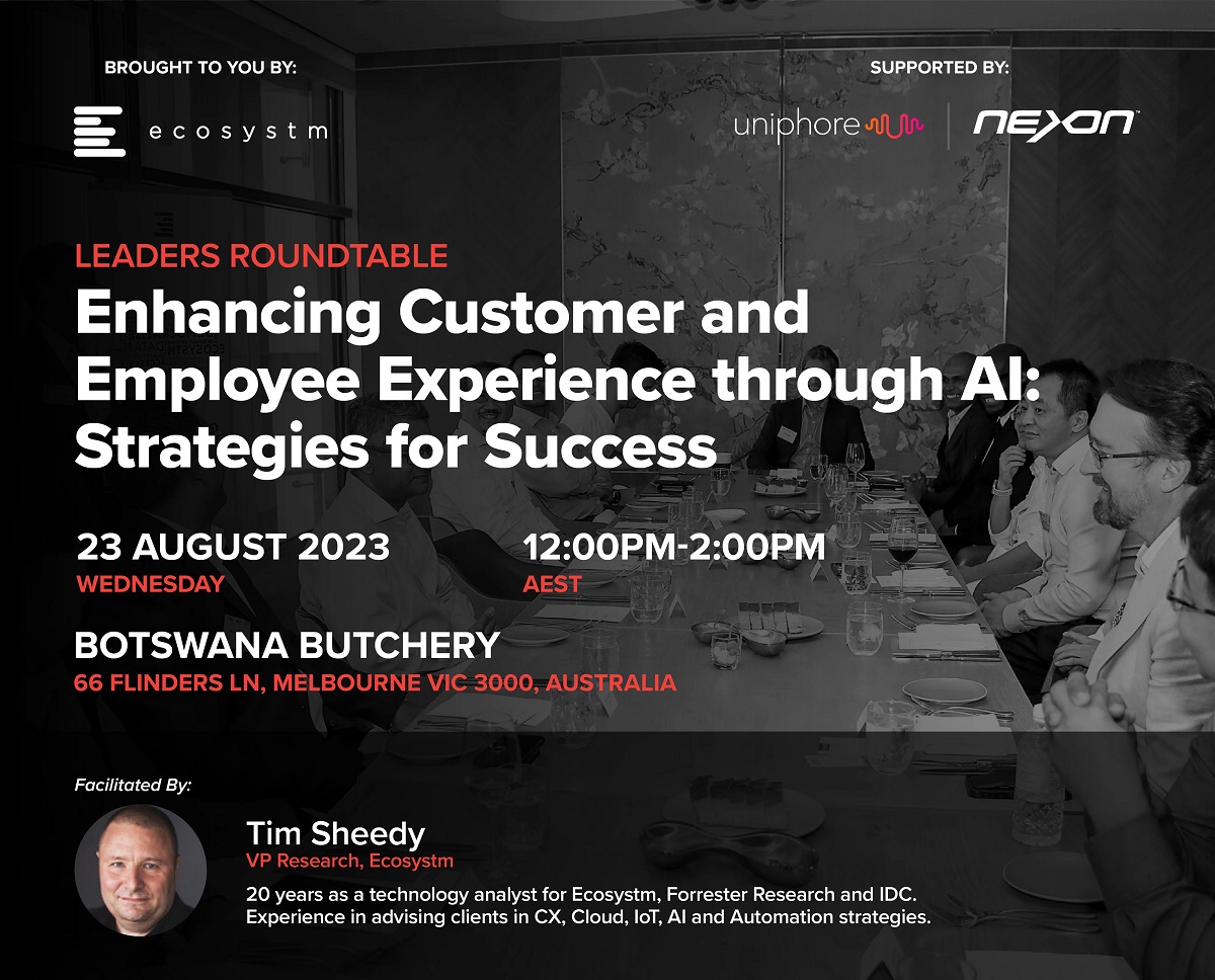 Ecosystm Leaders Roundtable_Uniphore Nexon_Enhancing Customer and Employee Experience through AI Strategies for Success