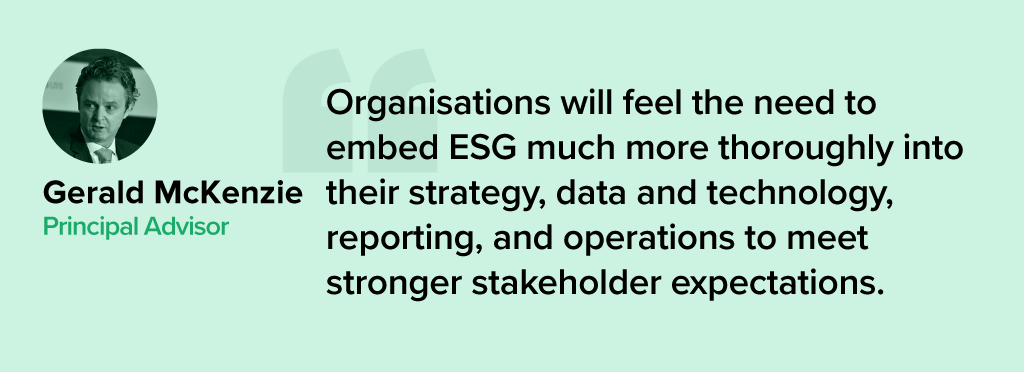 Ecosystm Predicst: Top 5 ESG Trends in 2024. Organisations Will Evolve ESG Strategies from Compliance to Customer & Brand Value.