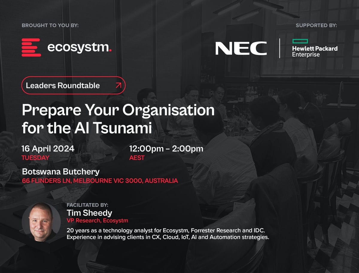 Ecosystm Leaders Roundtable_Prepare Your Organisation for the AI Tsunami